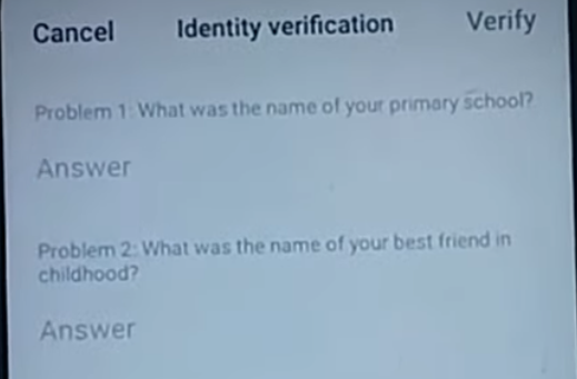 Identity verification