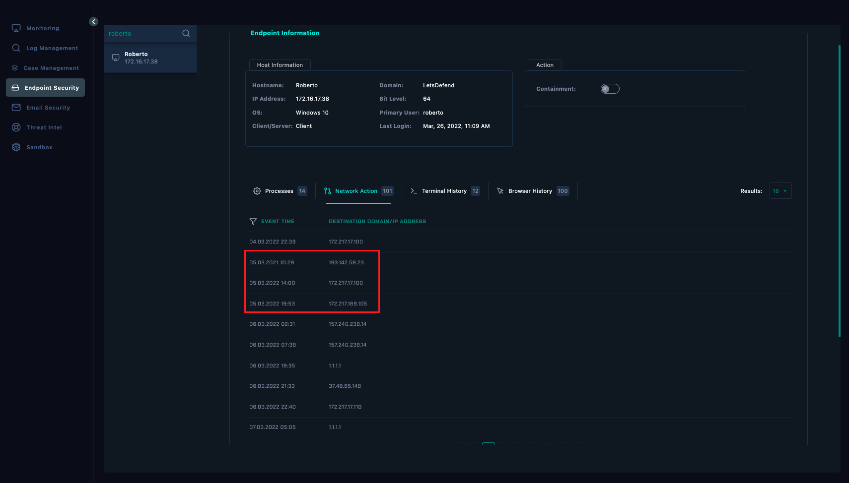 Endpoint Security - Network