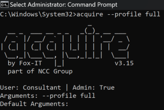 Running Acquire in Windows CMD